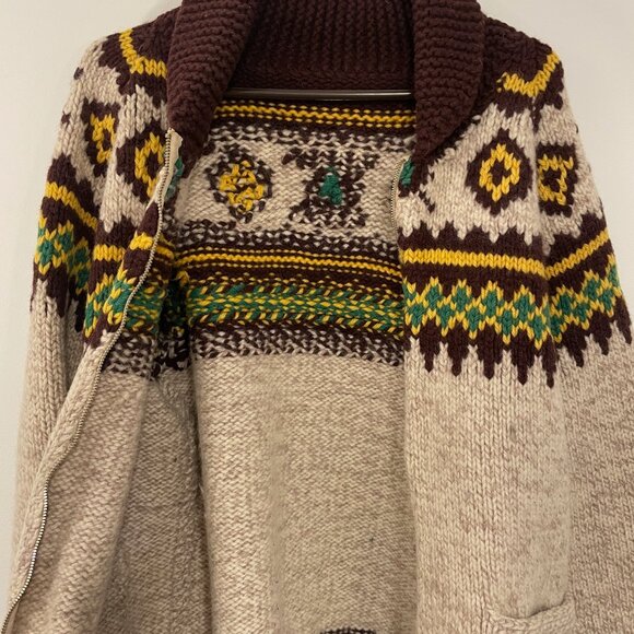 Vintage Knit Wool Sweater – UNISEX Large – Handmade - Picture 3 of 3